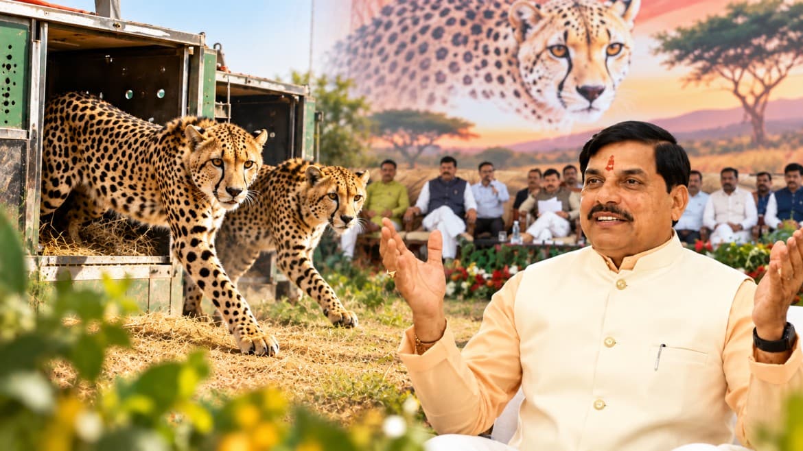 चीते छोड़ने सागर पहुंचे CM मोहन का तंज- 'एक पप्पू मानता ही नहीं'