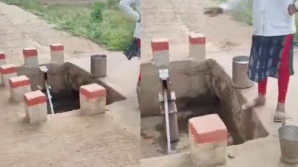 एमपी में इंजीनियर का एक और कारनामा : हैंडपंप के आसपास सड़क निर्माण