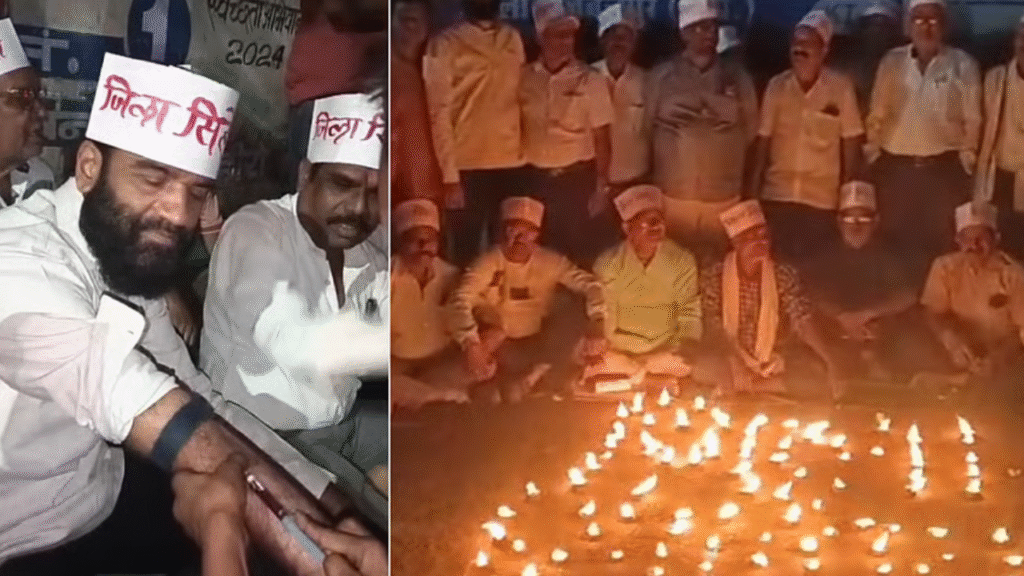 Jabalpur News : विरोध के लिए किया रक्तदान, सिहोरा कस्बे को जिले का दर्जा देने की मांग